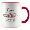 Nana Est 2020 Pregnancy Announcement Gift to New Nana Coffee Mug 11oz $14.99 | Red Drinkware