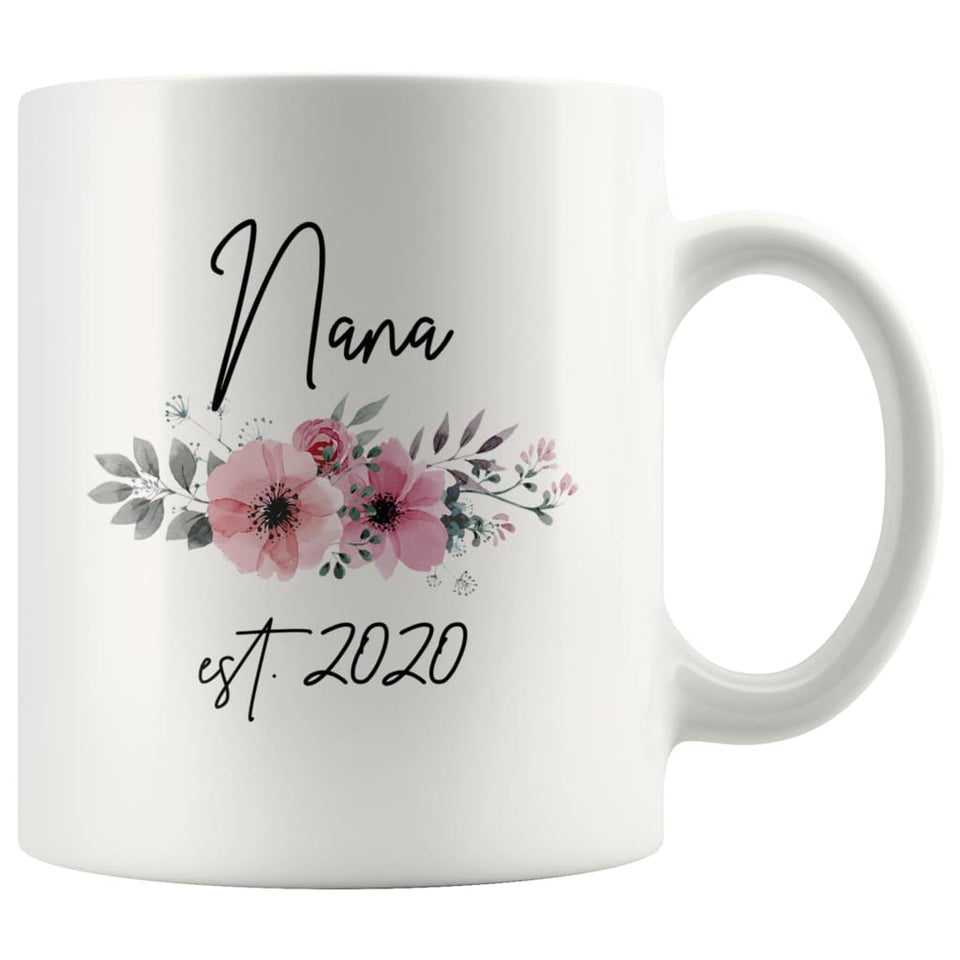 Nana Est 2020 Pregnancy Announcement Gift to New Nana Coffee Mug 11oz