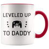 New Dad Gift - Leveled Up To Daddy Coffee Mug - BackyardPeaks