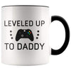 New Dad Gift, First Fathers Day Gamer, Leveled Up To Daddy Coffee Mug Gift - BackyardPeaks