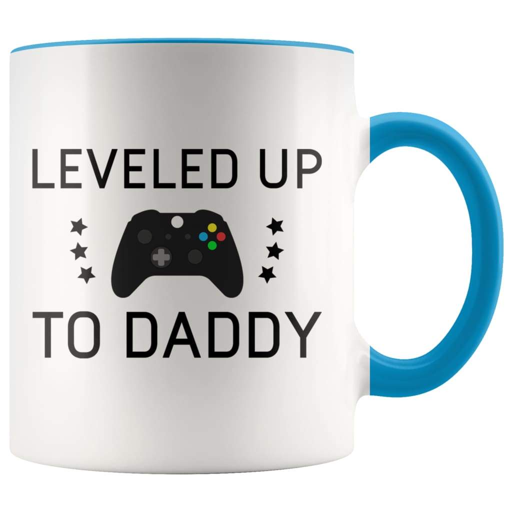New Dad Gift, First Fathers Day Gamer, Leveled Up To Daddy Coffee Mug Gift - BackyardPeaks