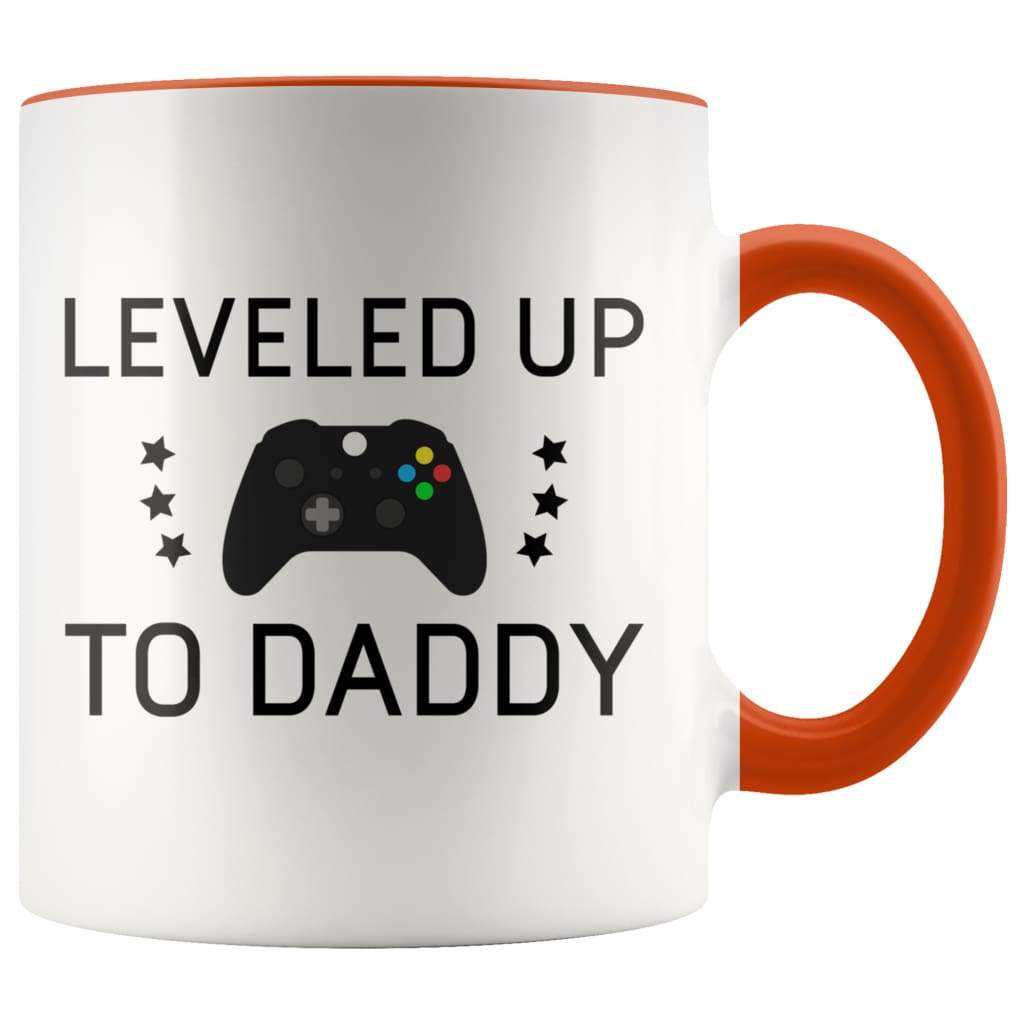 New Dad Gift, First Fathers Day Gamer, Leveled Up To Daddy Coffee Mug Gift - BackyardPeaks