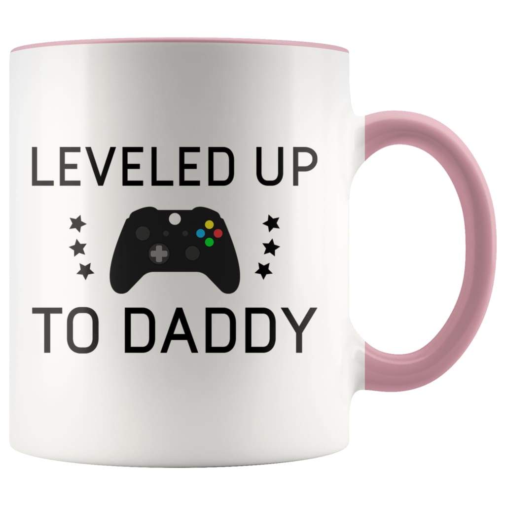 New Dad Gift, First Fathers Day Gamer, Leveled Up To Daddy Coffee Mug Gift - BackyardPeaks