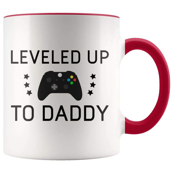New Dad Gift, First Fathers Day Gamer, Leveled Up To Daddy Coffee Mug Gift - BackyardPeaks