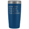 New Dad Gifts Pregnancy Announcement The Man The Myth The Legend Stainless Steel Vacuum Travel Mug Insulated Tumbler 20oz $31.99 | Blue