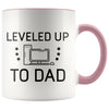 New Dad Mug Gift: Leveled Up To Dad PC Gamer Coffee Mug $14.99 | Pink Drinkware