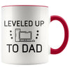 New Dad Mug Gift: Leveled Up To Dad PC Gamer Coffee Mug $14.99 | Red Drinkware