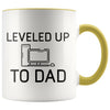 New Dad Pregnancy Reveal Gift: Leveled Up To Dad PC Gamer Coffee Mug $14.99 | Yellow Drinkware