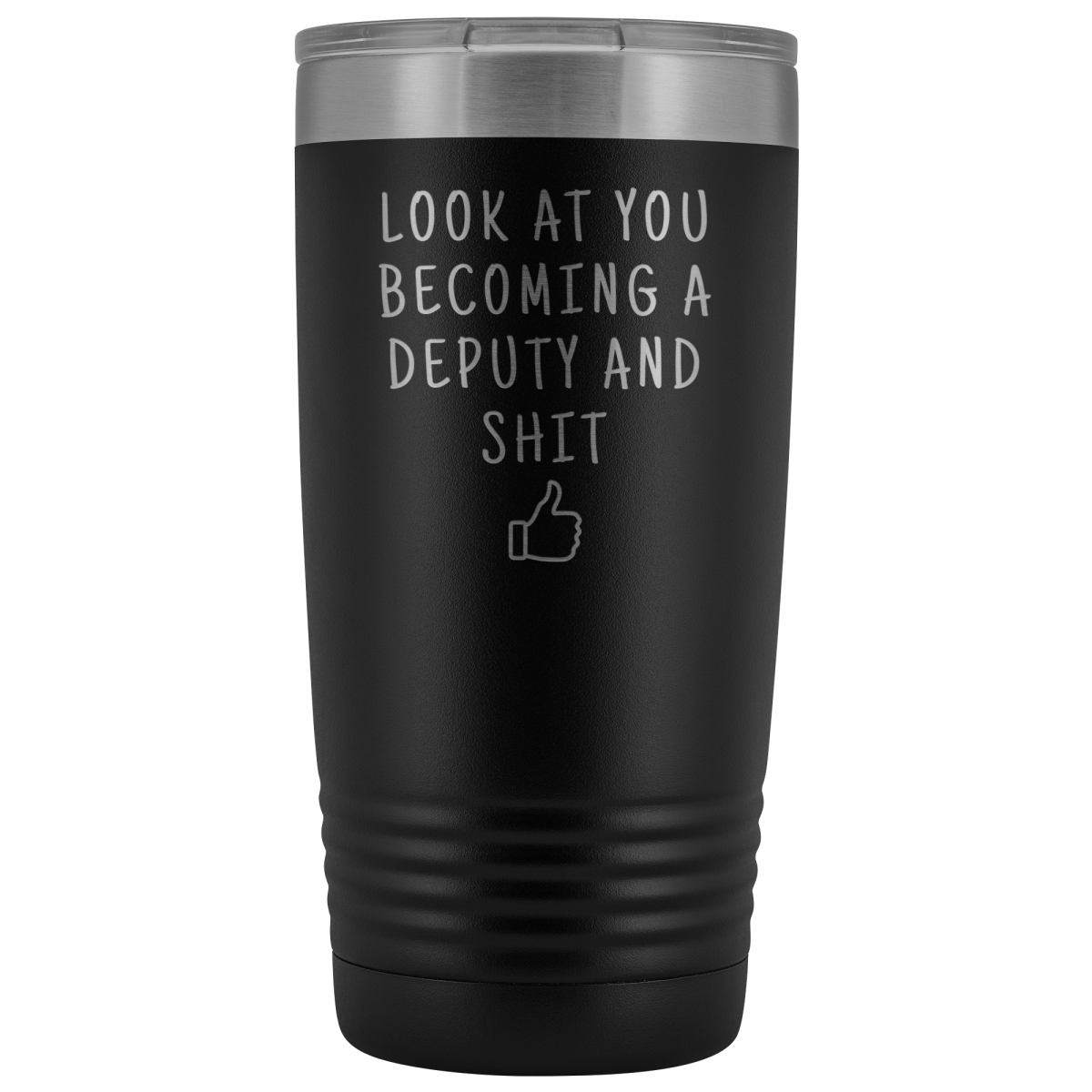 New Deputy Sheriff Deputy Graduation Gifts Deputy Graduate Insulated Tumbler 20oz $33.95 | Black Tumblers