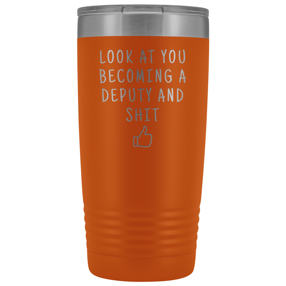 New Deputy Sheriff Deputy Graduation Gifts Deputy Graduate Insulated Tumbler 20oz $33.95 | Orange Tumblers