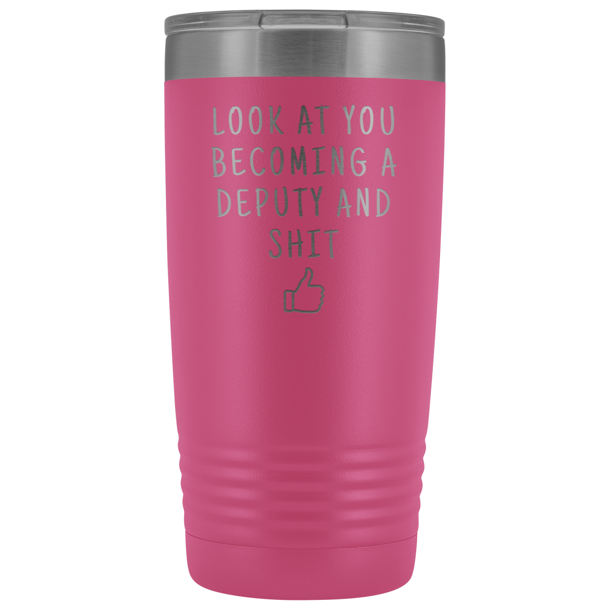 New Deputy Sheriff Deputy Graduation Gifts Deputy Graduate Insulated Tumbler 20oz $33.95 | Pink Tumblers