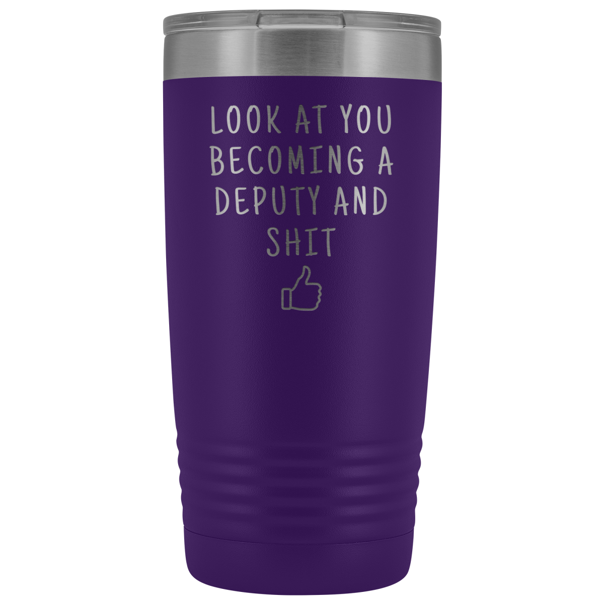New Deputy Sheriff Deputy Graduation Gifts Deputy Graduate Insulated Tumbler 20oz $33.95 | Purple Tumblers