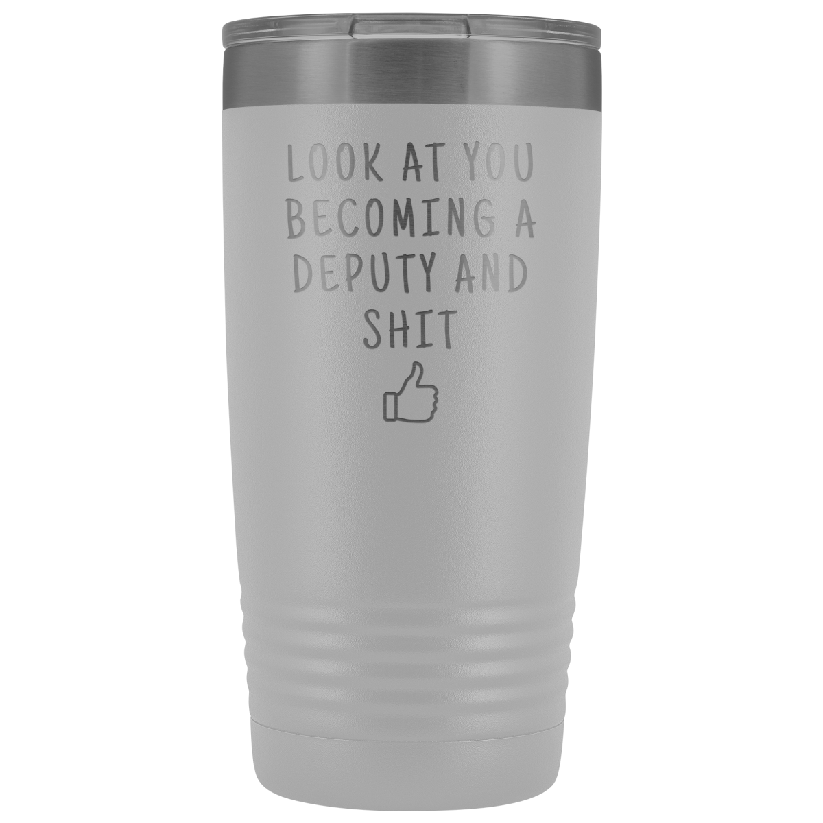 New Deputy Sheriff Deputy Graduation Gifts Deputy Graduate Insulated Tumbler 20oz $33.95 | White Tumblers