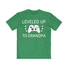 New Grandpa Gift: Leveled Up To Grandpa Mens T-Shirt | Grandpa To Be Gift $19.99 | Heathered Kelly Green / XS T-Shirt