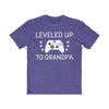 New Grandpa Gift: Leveled Up To Grandpa Mens T-Shirt | Grandpa To Be Gift $19.99 | Heathered Purple / XS T-Shirt