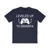 New Grandpa Gift: Leveled Up To Grandpa Mens T-Shirt | Grandpa To Be Gift $19.99 | New Navy / XS T-Shirt