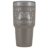 New Mom Gift Leveled Up To Mommy 30oz Insulated Travel Tumbler Mug Personalized Color $39.99 | Pewter Tumblers