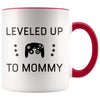 New Mom Gift, Leveled Up To Mommy, First Mothers Day Coffee Mug - BackyardPeaks