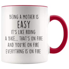 Load image into Gallery viewer, New Mom Gifts Idea: Being A Mother Is Easy It&amp;#39;s Like Riding A Bike... Mug