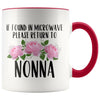 Nonna Gift Ideas for Mother’s Day If Found In Microwave Please Return To Nonna Coffee Mug Tea Cup 11 ounce $14.99 | Red Drinkware