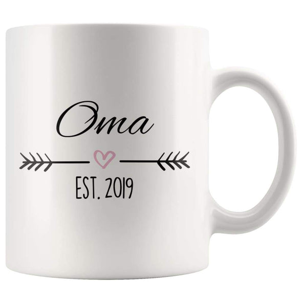 Oma Est. 2019 Coffee Mug | New Oma Gift $14.99 | 11oz Mug Drinkware