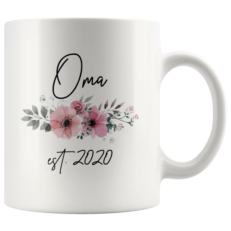 Oma Est 2020 Pregnancy Announcement Gift to New Oma Coffee Mug 11oz