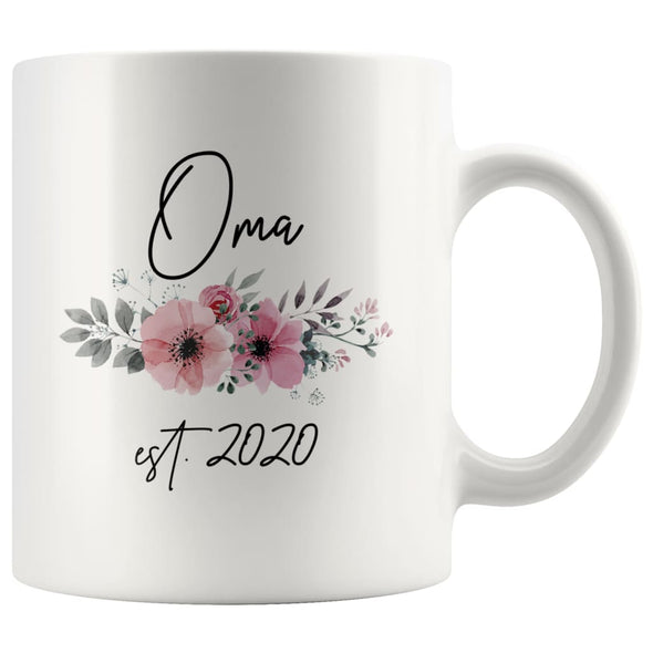 Oma Est 2020 Pregnancy Announcement Gift to New Oma Coffee Mug 11oz $14.99 | White Drinkware