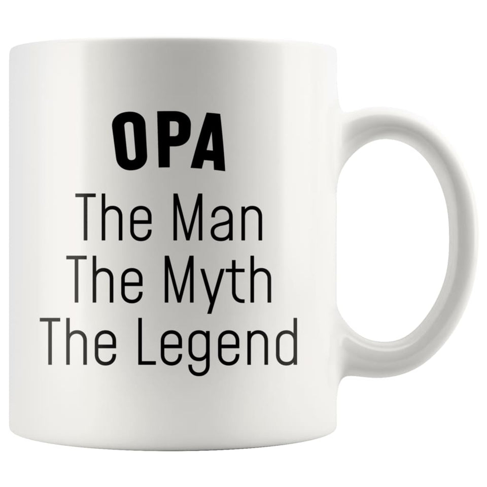 Opa Gifts Opa The Man The Myth The Legend Opa Christmas Birthday Father's Day Coffee Mug