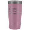 Opa Gifts Opa The Man The Myth The Legend Stainless Steel Vacuum Travel Mug Insulated Tumbler 20oz $31.99 | Light Purple Tumblers