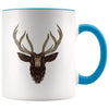 Outdoor Adventure Coffee Mug - Mandala Deer Mug - Blue - Custom Made Drinkware