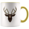 Outdoor Adventure Coffee Mug - Mandala Deer Mug - Yellow - Custom Made Drinkware