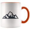 Outdoor Gift Women And Men - Mountains Coffee Mug - Orange - Custom Made Drinkware
