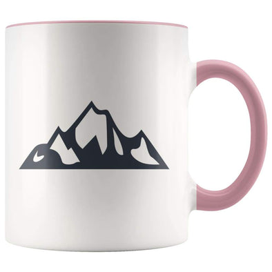 Outdoor Gift Women And Men - Mountains Coffee Mug - Pink - Custom Made Drinkware