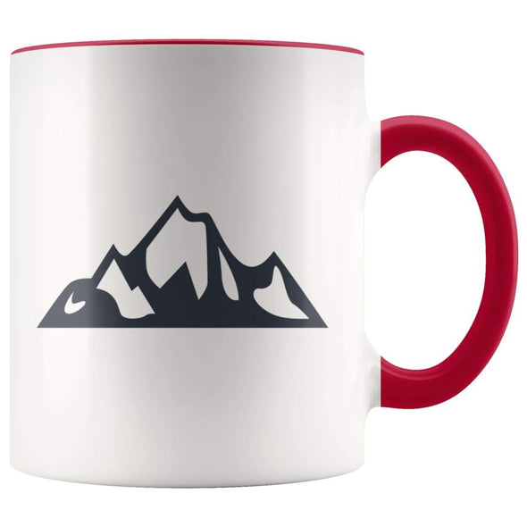 Outdoor Gift Women And Men - Mountains Coffee Mug - Red - Custom Made Drinkware