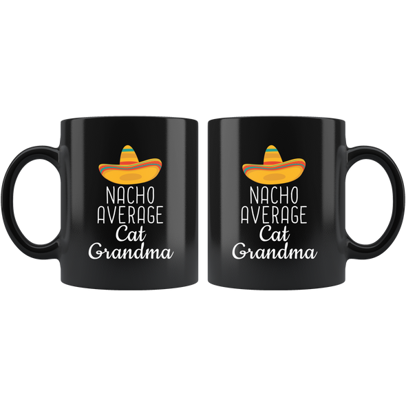 Cat Lover Gift Women Nacho Average Cat Grandma Coffee Mug Gifts for Cat Owner Tea Cup 11oz