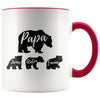 Papa Bear Custom Names Father’s Day Mug Personalized Gifts for Dad Coffee Mug 11oz $14.99 | Red Drinkware
