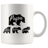 Papa Bear Custom Names Father’s Day Mug Personalized Gifts for Dad Coffee Mug 11oz $14.99 | White Drinkware