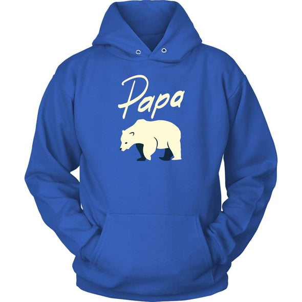 Papa Bear Hoodie - Gift For Dad Fathers Day Gift Dad Sweatshirt - Unisex Hoodie / Royal Blue / S - Custom Made Adult Pull Over Hoodie