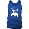 Papa Bear Tank Top - Gift For Dad Fathers Day Gift Dad Tank - District Mens Tank / Royal Blue / S - Custom Made Tank Top