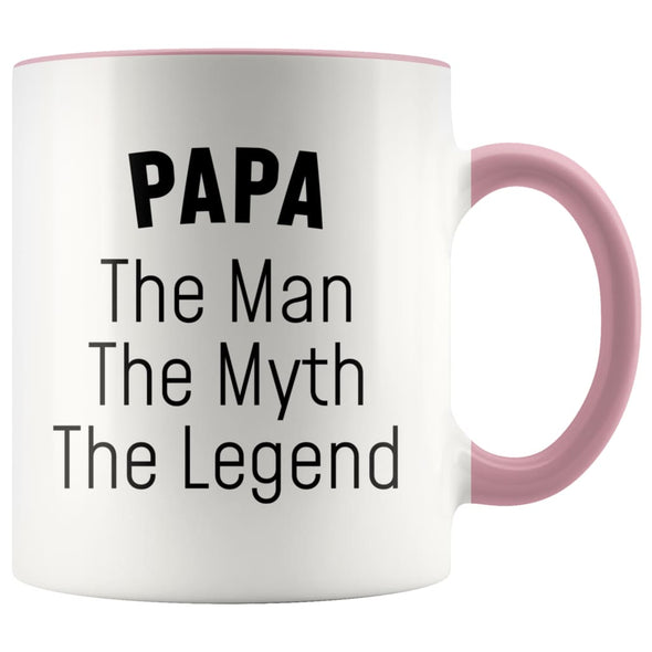 Papa Gifts Papa The Man The Myth The Legend Grandpa Dad Papa Christmas Birthday Father’s Day Coffee Mug $14.99 | Pink Drinkware