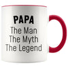 Papa Gifts Papa The Man The Myth The Legend Grandpa Dad Papa Christmas Birthday Father’s Day Coffee Mug $14.99 | Red Drinkware