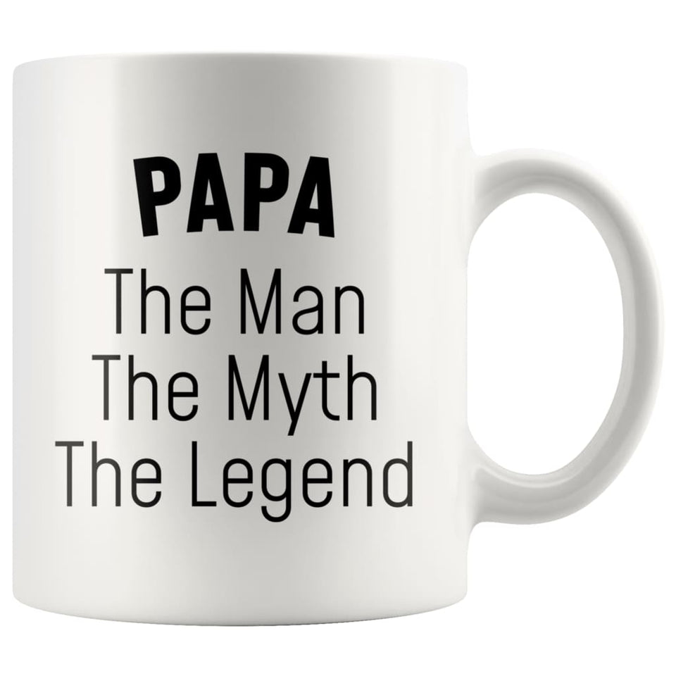 Papa Gifts Papa The Man The Myth The Legend Grandpa Dad Papa Christmas Birthday Father's Day Coffee Mug