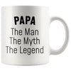 Papa Gifts Papa The Man The Myth The Legend Grandpa Dad Papa Christmas Birthday Father’s Day Coffee Mug $14.99 | White Drinkware