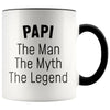 Papi Gifts Papi The Man The Myth The Legend Papi Christmas Birthday Father’s Day Coffee Mug $14.99 | Black Drinkware