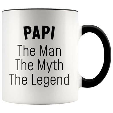 Papi Gifts Papi The Man The Myth The Legend Papi Christmas Birthday Father’s Day Coffee Mug $14.99 | Black Drinkware