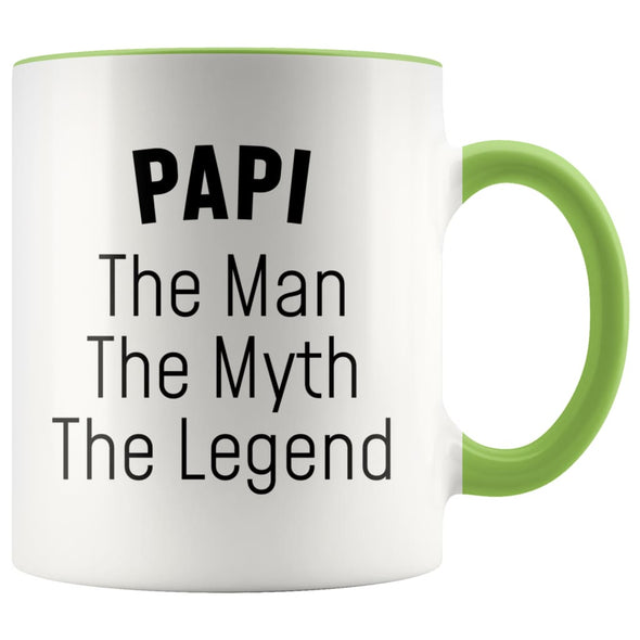 Papi Gifts Papi The Man The Myth The Legend Papi Christmas Birthday Father’s Day Coffee Mug $14.99 | Green Drinkware