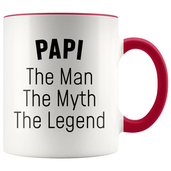 Papi Gifts Papi The Man The Myth The Legend Papi Christmas Birthday Father’s Day Coffee Mug $14.99 | Red Drinkware
