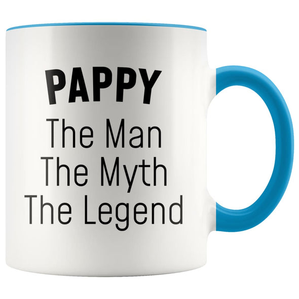 Pappy Gifts Pappy The Man The Myth The Legend Pappy Christmas Birthday Father’s Day Coffee Mug $14.99 | Blue Drinkware