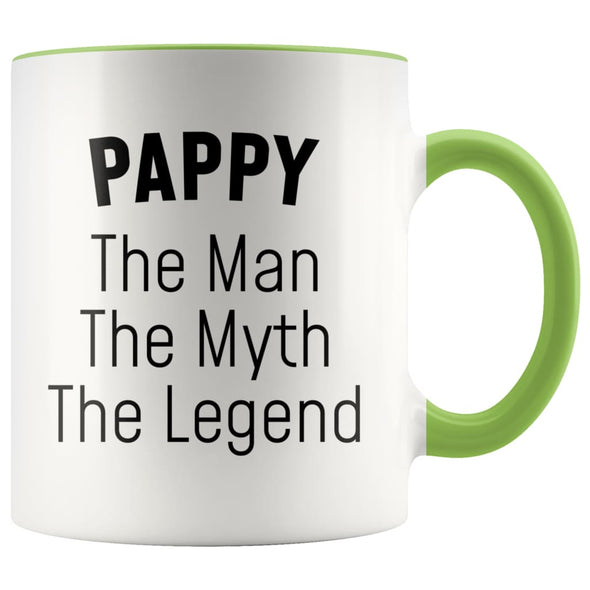 Pappy Gifts Pappy The Man The Myth The Legend Pappy Christmas Birthday Father’s Day Coffee Mug $14.99 | Green Drinkware