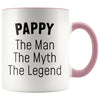 Pappy Gifts Pappy The Man The Myth The Legend Pappy Christmas Birthday Father’s Day Coffee Mug $14.99 | Pink Drinkware